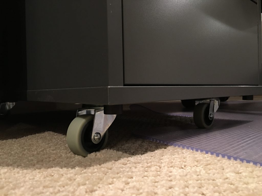 IKEA Hack Hardware Store 2" Casters on ALEX Drawer Unit