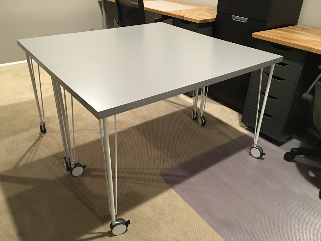 IKEA Hack Makeshift Conference Table Using Side Tables