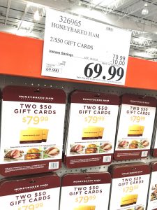 Honeybaked Ham Gift Cards at Costco