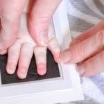 Pearhead Newborn Baby Handprint or Footprint Clean-Touch Ink Pad, 2 Uses, Black