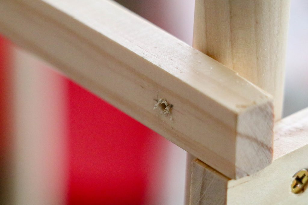 IKEA LACK Hack: Attaching Dowel Rods & Frame for Cart Canopy