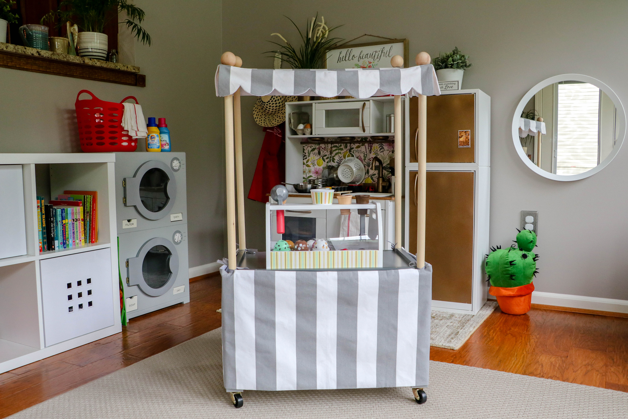 IKEA Hack: LACK Converted to Children's Role Play Vendor Cart