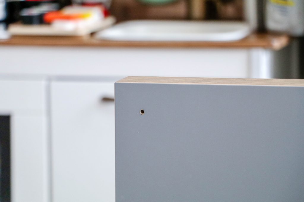 IKEA LACK Hack: Pilot Holes Drilled for Woodbore