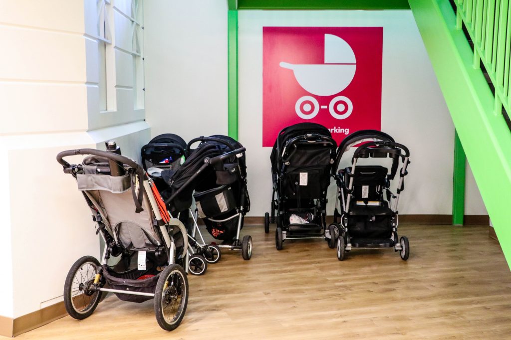 Stroller Parking, Port Discovery Children's Museum, Baltimore, Maryland